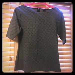 NWOT Ann Taylor Structured Polka Dot Top